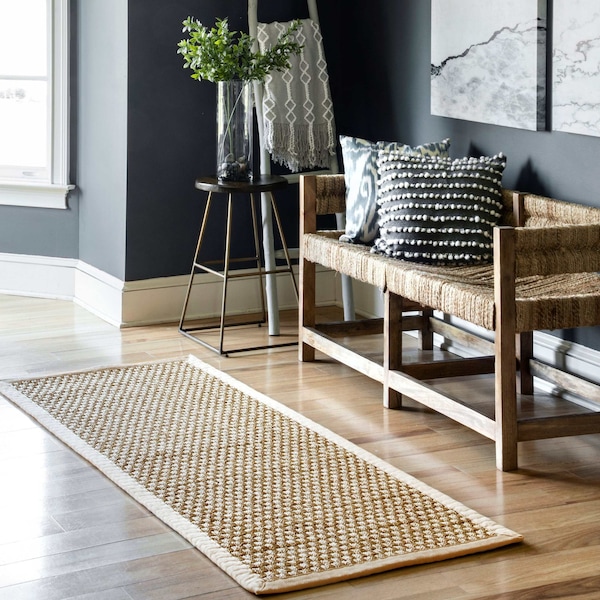 Nuloom Hesse Checker Weave Seagrass Indoor/Outdoor Area Rug 2ft 6in x 6ft HJSG01A-2606 - main